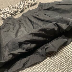 ZARA Chic Black Ruffled Skirt + Zebra top